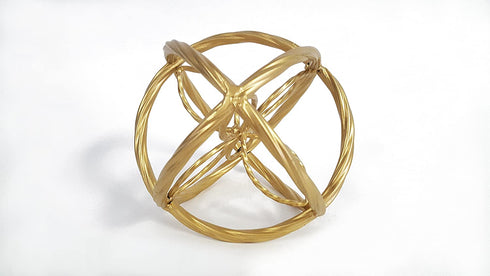 Small Gold Sphere with Inner Flower Petal Design