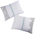 Wake In Cloud - Pack of 2 Pillow Cases, Reversible with Gray Grey Teal Turquoise, Soft Microfiber Pillowcases (King Size, 20x36 Inches)