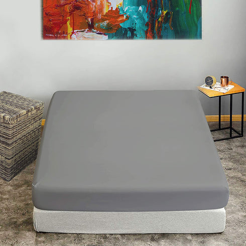Guilliver - Queen Size 1Pc Fitted Sheet - Ivory Color - Percale Weave - Bedding Sheets & Pillowcases - Cooling Sheets - Breathable Cool Crisp Bed Sheet - Fits Up to 15" Mattress