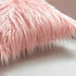 Ashler HOME DECO Pack of 2 Decorative Luxury Style Pink Faux Fur Throw Pillow Case Cushion Cover 18 x 18 Inches 45 x 45 cm