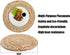 Yesland 4 Pack 13.5'' Large Rattan Tablemats - Natural Round Braided Water Hyacinth Weave Placemat - No-Slip Thick Wooden Heat Resistant Mats for Table, Coasters, Pots, Pans & Teapots in Kitchen