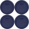 Pyrex Bundle - 4 Items: 7201-PC 4-Cup Blue Round Plastic Lids