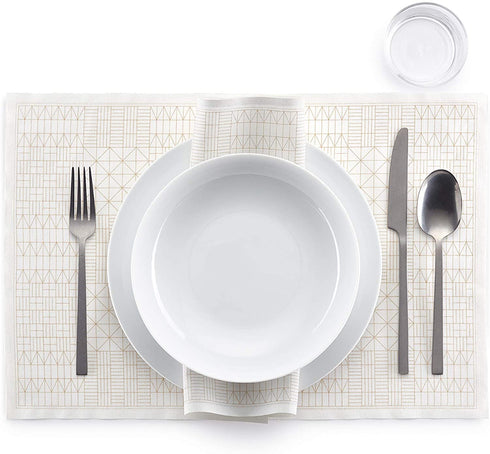 MY DRAP Cloth Washable and Reusable Dinner Napkin - 12.6 x 12.6 In (6 Per Roll, Linen Vivo)