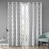 SUNSMART Blakesly Blackout Curtains Patio Window, Ikat Print, Grommet Top Living Room Decor, Thermal Insulated Light Blocking Drape for Bedroom and Apartments, 50" x 63", Grey