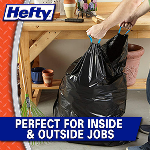 Hefty Strong Large Trash Bags, 30 Gallon, 74 Count