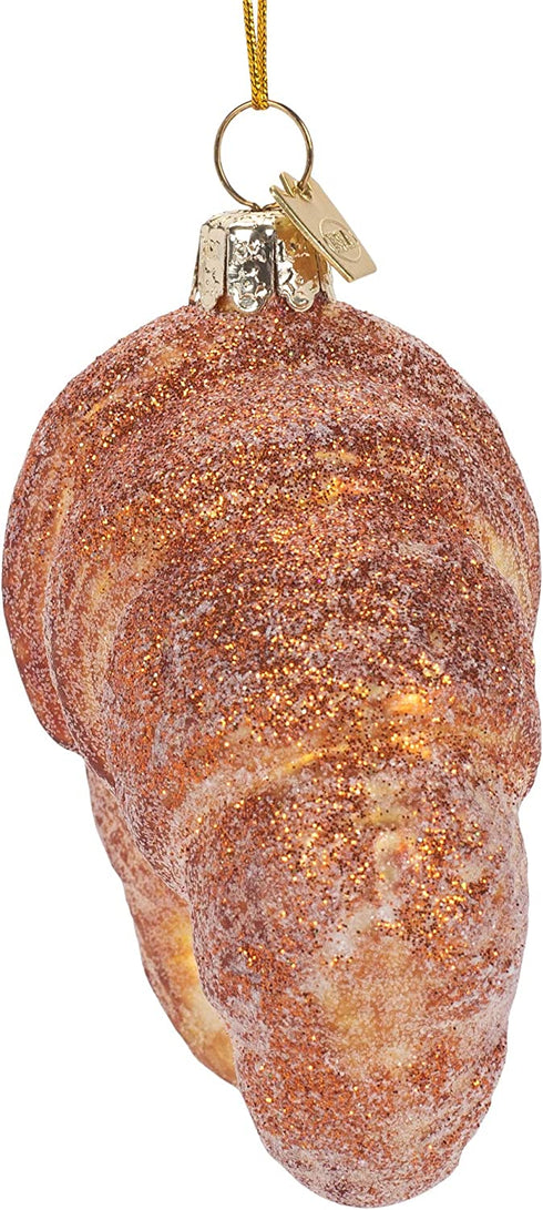 Kurt Adler Noble Gems Croissant Glass Christmas Tree Ornament NB1551
