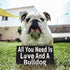 JennyGems Bulldog Sign, All You Need Is Love And A Bulldog, Wood Sign, 9.5x5.5 Inches, Bulldog Mom, Bulldog Gifts, Bulldog Dogs, Bulldog Decor, American Made