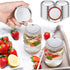 100 Pieces Mason Canning Lid Jar Split-Type Lids with Silicone Seals Rings Compatible with Mason Jar Can Reusable Leakproof Lids Storage Solid Caps Flat Sealing Caps