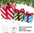 Lighted Gift Boxes Christmas Decoration, Set of 3 Piece Present Ornament Boxes with Pre-lit 50 LED Mini Bulb, Light Up Gift Box for Indoor Outdoor Xmas Tree Party Holiday Decor