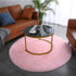 DweIke Pink Round Rug for Girls Room,Fluffy Circle Rug 4'X4' for Bedroom,Cute Circular Carpet Home Decor,Round Fluffy Soft Area Rugs for Dorm,4ft Pink