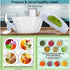 Brieftons Manual Food Chopper, Compact & Powerful Hand Held Pull Vegetable Chopper Blender to Chop Fruits, Vegetables, Herbs, Onions, Garlics for Salsa, Salad, Pesto, Coleslaw, Puree, Indian Cooking