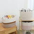 ABenkle Medium Rope Storage Basket, Soft Cotton Woven Baby Girl Basket, Rectangle Baskets Shelves Closet Organizer for Cloth, Toys, Diapers, Decorative Organizing Baskets for Nursery