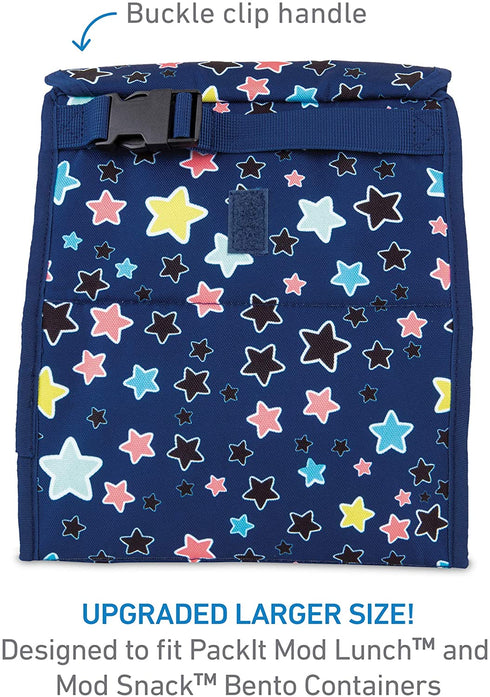 PackIt Freezable Lunch Bag with Zip Closure, Bright Stars