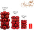 Blivalley 20ct Christmas Ball Ornaments 3.15" Shatterproof Christmas Decorations for Xmas Tree, Holiday, Wedding, Party Christmas Balls Set with Strings(3.15", Red)