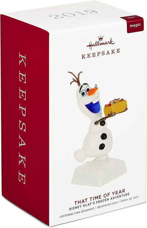 Hallmark Keepsake Christmas Ornament 2019 Dated Disney Olaf's Frozen Adventure That Time of Year with Sound