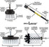 Drill Brush Power Scrubber by Useful Products Drillbrush Soft White Automotive Cleaning kit with Extended Reach Attachment Drill Bit Extension Carpet Cleaner Solution Car Interior Brush Set