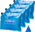 CleverMade Reusable Ice Pack - Long Lasting Cold Freezer Packs for Insulated Coolers & Lunch Bags - Add Water & Freeze - Clever Ice - No Ice Needed - Size Medium - Set of 4