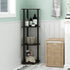 Furinno 12078EX/BK Turn-n-Tube Multipurpose 4-Tier Corner Shelf, Espresso/Black