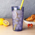 New Star Foodservice 46441 Tumbler Beverage Cup, Stackable Cups, Break-Resistant Commercial SAN Plastic, 20 oz, Blue, Set of 12