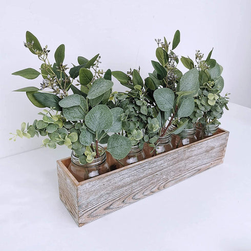 Mixed Eucalyptus Leaves Stems Bulk Faux Seeded Eucalyptus Leaves Sprays Artificial Silver Dollar Eucalyptus Leaves Stems for Floral Wreath Garland Bouquets Arrangement Wedding Greenery Decoration