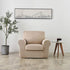 maxmill Velvet Stretch Chair Sofa Slipcovers 2 Pieces Armchair Covers Couch Slipcover with Individual Cushion Cover Plush Sofa Cover Furniture Protector with Elastic Bottom, Armchair, Taupe