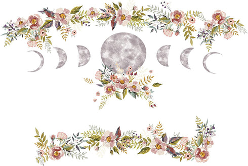 Tervis Floral Moon Phases Made in USA Double Walled Insulated Tumbler, 24 oz, Quartz