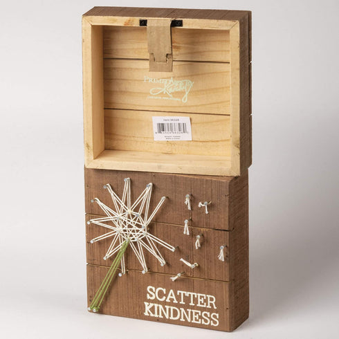 Primitives by Kathy String Art Wooden Box Sign, 6 x 6-Inches, Scatter Kindness