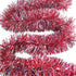 iPEGTOP 19.7 Ft Christmas Tinsel Garlands, Metallic Streamers Xmas Tree Decor Wedding Birthday New Years Eve Xmas Party Hanging Ornaments Decorations Party Supplies, Red