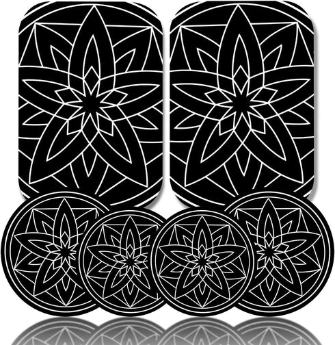 Metal Plate for Phone Car Magnetic Mount 6 Pack,Magnet Holder Disc Replacement Case Sticker with 3M Adhesive for iPhone Magnets Cradle-less Mounts Cell Phone Mini Tablet GPS Stand 2 Rectangle 4 Circle