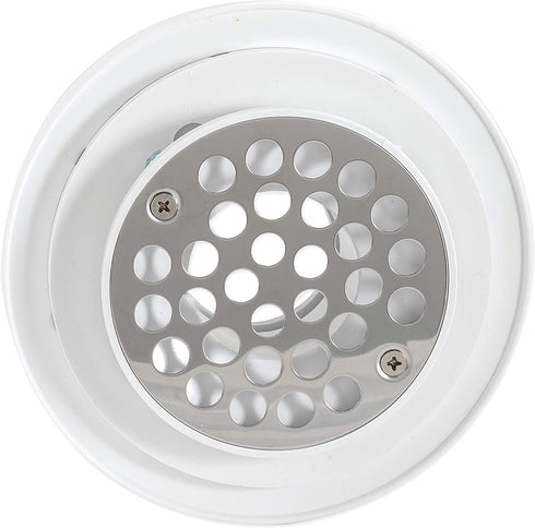 EZ-FLO 15301 PVC Low-Profile Floor & Shower Drain, 2 inch x 3 inch, White