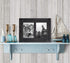 Americanflat 5x7 Double Picture Frame in Charcoal Black - Textured Wood and Polished Glass - Horizontal and Vertical Formats for Wall and Tabletop, 2 5x7 openings