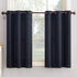 No. 918 Montego Grommet Textured Kitchen Curtain Tier Pair, 56" x 36", Navy Blue