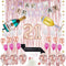 21st Birthday Decorations| 21 Birthday Party Supplies | 21 Cake Topper Rose Gold | Finally 21 Sash|Rose Gold Confetti Balloons for her| Foil Fringe Curtains for Finally Legal 21st Birthday Party