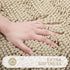 Grandaily Chenille Striped Bathroom Rug Mat, Extra Thick and Absorbent Bath Rugs, Non-Slip Soft Plush Shaggy Bath Carpet, Machine Wash Dry, Bath Mats for Bathroom, 17x24, Beige