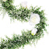 Whonline 5 Packs Artificial Eucalyptus Garlands Fake Greenery Vines, Total 28.5ft, Faux Hanging Plants for Wedding Table Backdrop Arch Wall Party Home Decor