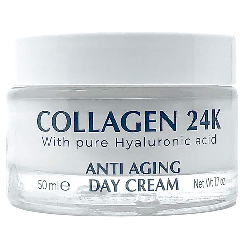 Delfanti-Milano • COLLAGEN 24K • Anti-Aging Day Cream • with pure Hyaluronic Acid • Made in Italy.