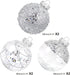 ISULIFE Christmas Ball Ornaments 80mm/3.15" Shatterproof Clear Large Plastic Christmas Tree Decoration, Delicate Hanging Ornaments for Xmas Party, Wedding, Holiday and Home Décor(6ct,Silver)