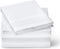 Love's cabin Full Size Sheet Sets White, Luxury Brushed Microfiber 1800 TC Bed Sheets for Full Size Bed, Wrinkle & Fade Resistant 4 Piece Sheet Set (1 Flat Sheet,1 Fitted Sheet,2 Pillow Cases)