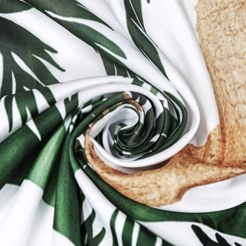 ECOTOB Palm Tree Shower Curtain for Bathroom, Tropical Hawaii Coconut Palm Trees Nature Paradise Plants Foliage Leaves Fabric Bathroom Decor Set with Shower Curtain Hooks, 72x72 Inch