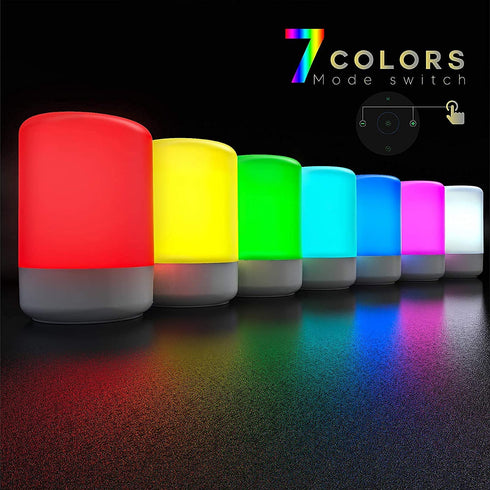 Bedside Lamp with USB Port, Touch Lamps for Bedrooms Living Room, 13 Colors RGB Dimming Lamp Touch Night Light, Christmas Birthday Gift for Kid and Adults¦