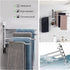 Lonffery Towel Rack for Bathroom, 4-Arm Black Wall Mounted Towel Rack, Outdoor Towel Rack for Hot Tub, Pool, Towel Hanger Space Saving.