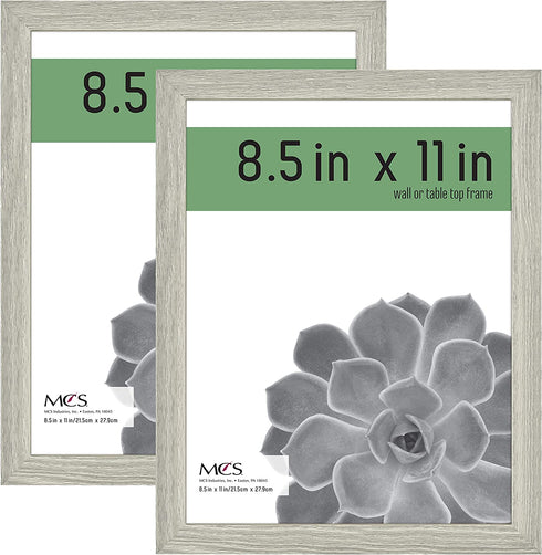 MCS Gallery Essential Frame, Gray Woodgrain, 8.5 x 11 in, 2 pk