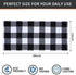 Mordimy 100% Cotton Waffle Weave Check Plaid Kitchen Towels, 13 x 28 Inches, Super Soft and Absorbent Dish Towels for Kitchen, 4-Pack, White & Black