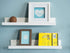 Muzilife 12 Inch White Floating Shelves - Set of 2 Rustic Wood Floating Shelves - Wall Mounted Small Picture Ledge for Bathroom, Bedroom, Living Room