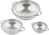 HLM 3-Piece Stainless Steel Mesh Micro-Perforated Strainer Colander Set (1-Quart, 2.5-Quart and 4.5-Quart)
