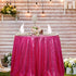 AMZLOKAE Sequin Tablecloth Round 72 Inch Hot Pink Glitter Table Cloths for Parties Dessert Tablecloth Round Sparkle Dining Table Cover Wedding Tablecloth