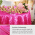 AMZLOKAE Sequin Tablecloth Round 72 Inch Hot Pink Glitter Table Cloths for Parties Dessert Tablecloth Round Sparkle Dining Table Cover Wedding Tablecloth
