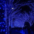 Blue Extra-Long 2-Pack Each 72FT 200 LED Solar String Lights Outdoor, Waterproof Green Wire 8 Lighting Modes Solar Christmas Lights for Garden Patio Tree Party Wedding Decorations (Blue)