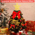 MCEAST Mini Green Christmas Tree Set 24 Inch Artificial Tabletop Xmas Tree Decorations with Tree Skirt, Red Bows, Pendants, Alphabetic String, Ornaments and Base for Home Holiday Christmas Decor, DIY