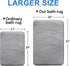 Memory Foam Bath Mat for Bathroom Non Slip Bath Rug Velvet Thick Soft and Comfortable Water Absorbent Machine Washable Easier to Dry Floor Rug Mats Waved Pattern, 20x32 Inches, Grey